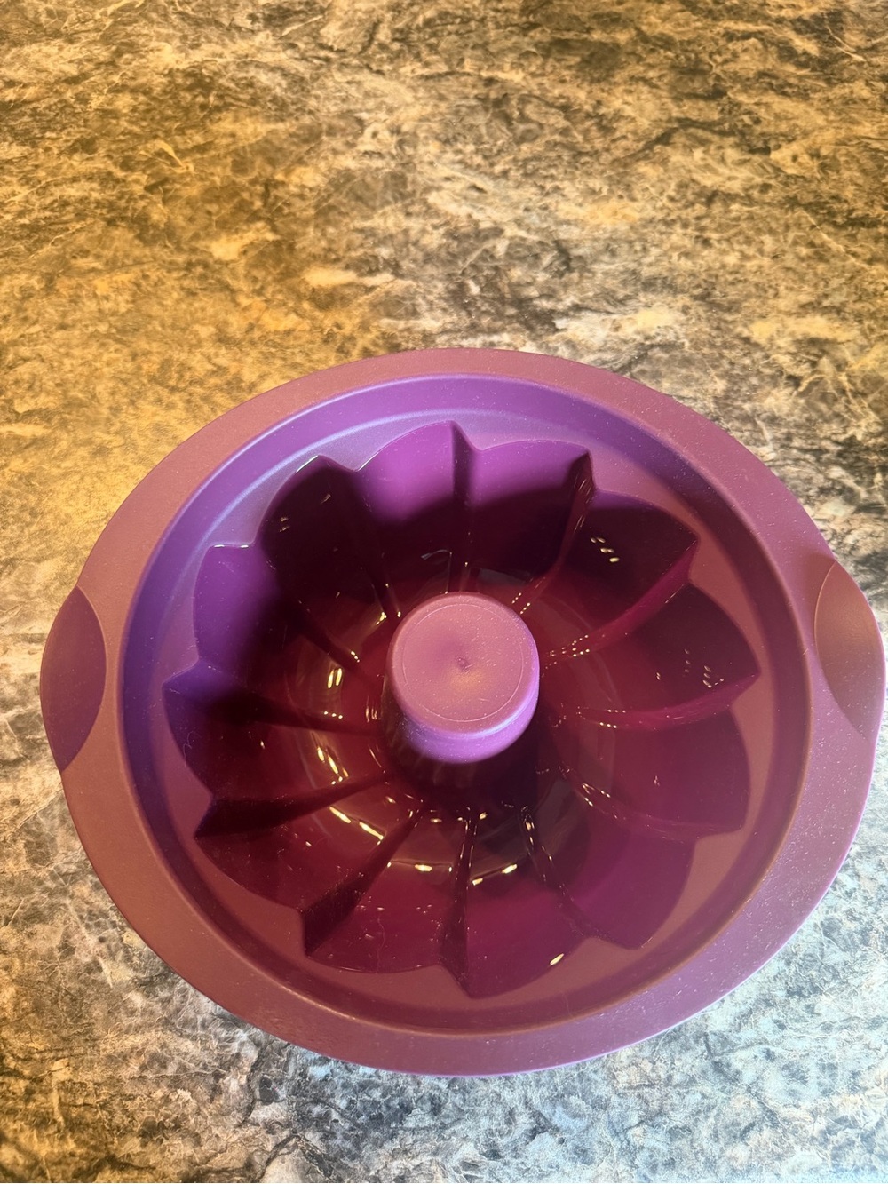 Tupperware Purple Silicone Bundt Mold - Decorative Cake Pan